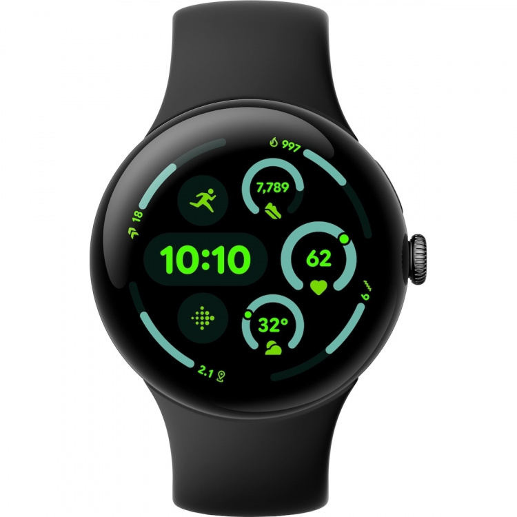 Google Pixel Watch 3 LTE-smartklocka, 45 mm, Obsidian / Matte Black