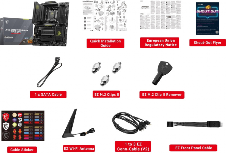 MSI MAG B850 TOMAHAWK MAX WIFI AM5 ATX-moderkort