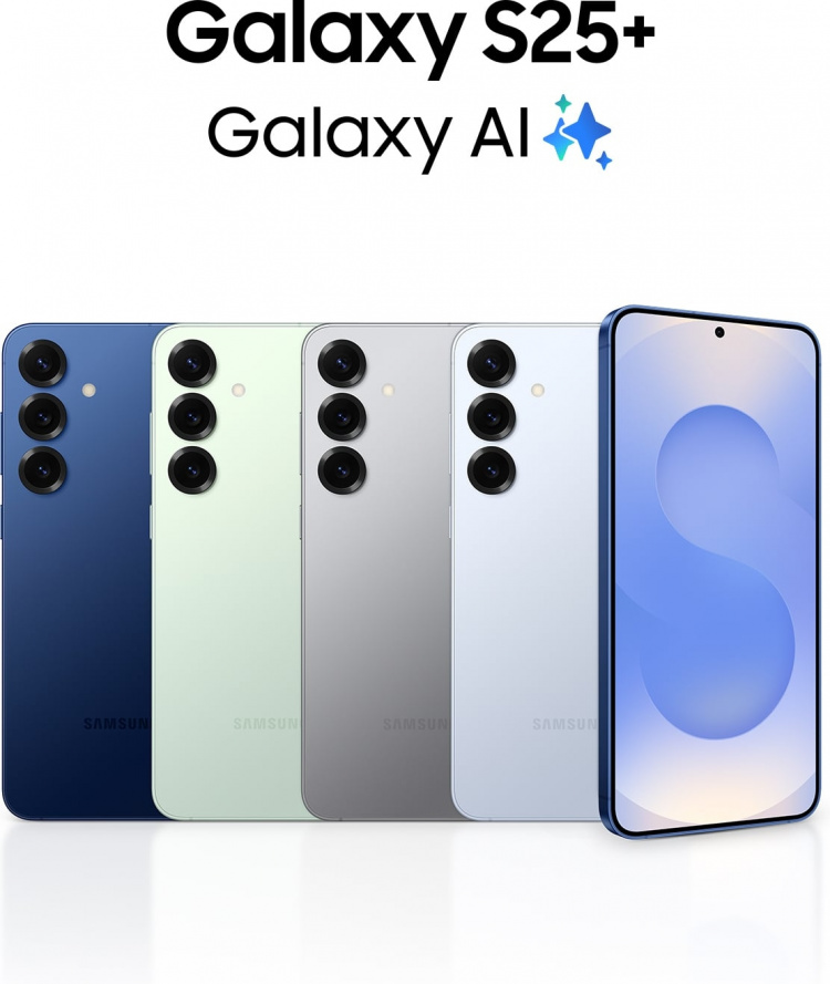 Samsung Galaxy S25+ 5G-telefon, 256/12 GB, Silver Shadow