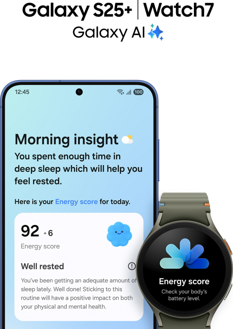 Samsung Galaxy S25+ 5G-telefon, 256/12 GB, Silver Shadow
