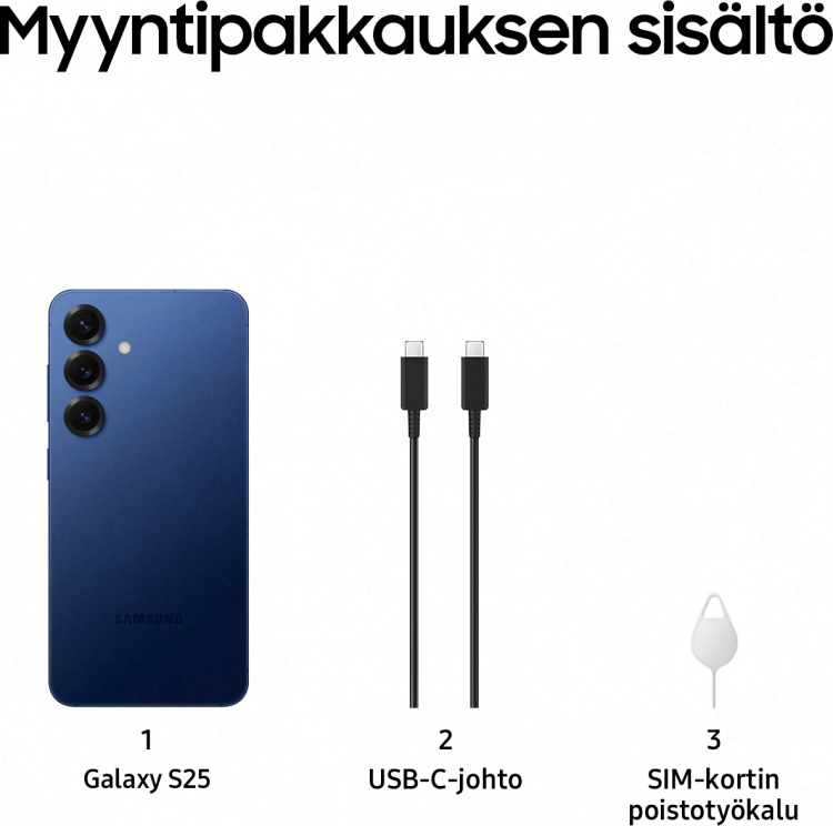 Samsung Galaxy S25 5G-telefon, 256/12 GB, Navy