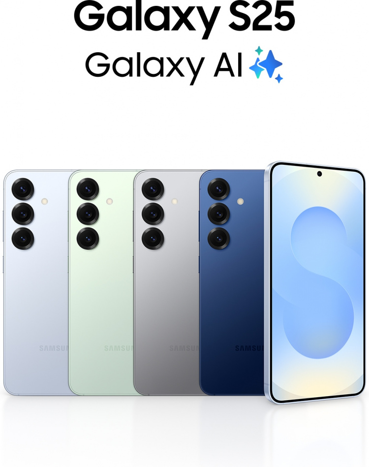 Samsung Galaxy S25 5G-telefon, 256/12 GB, Silver Shadow