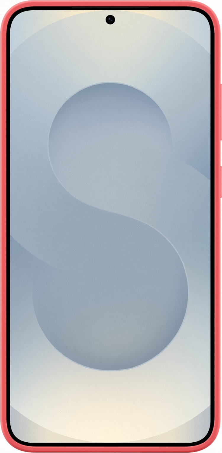 Samsung Galaxy S25+ silikonskydd, röd