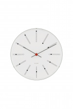 Arne Jacobsen Clocks Arne Jacobsen – Bankers väggklocka – Ø21 cm – Vit