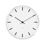 Arne Jacobsen Clocks Arne Jacobsen – Väggklocka City Hall – Ø16,5 cm – Vit