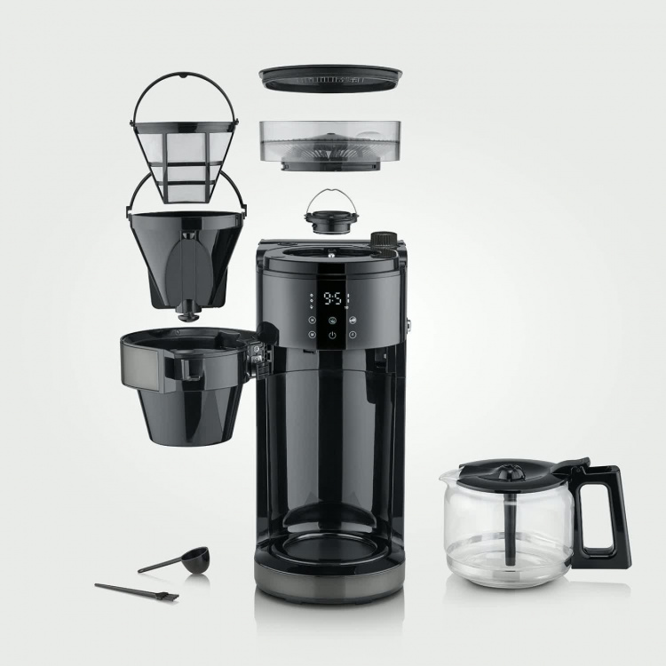 Severin Kaffebryggare med kvarn Dark Inox KA 4830