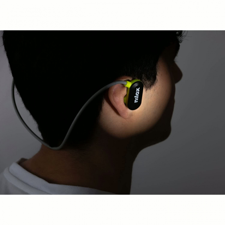 Nilox Hörlurar Sport Air Conduction ENC Airtunes Svart/Lime