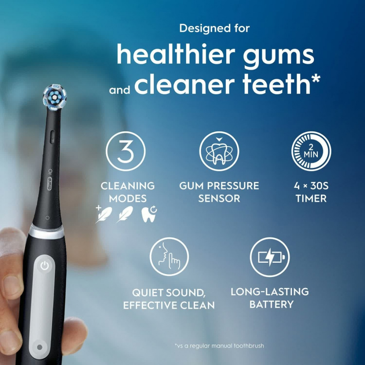 Oral B Borsthuvud iO White Clean Black