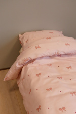 BrandMac Sängkläder – vuxenstorlek 140 x 200 cm – Rosa rosett (1029587)