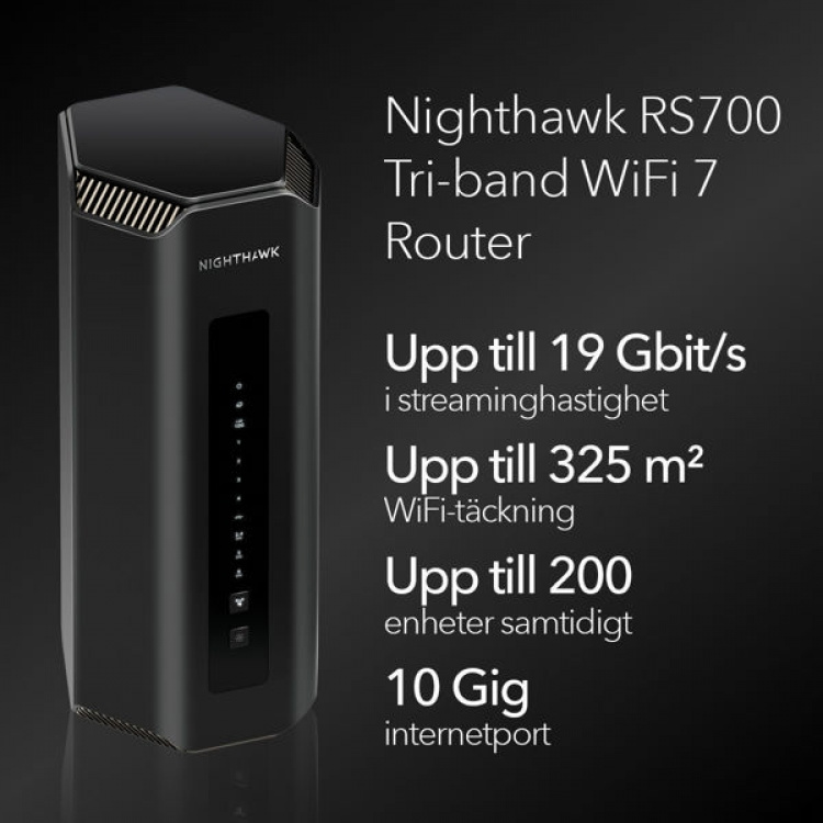 Netgear Nighthawk WiFi 7 Router RS700S, 19Gbps Netgear
