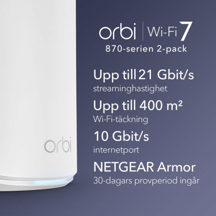 Netgear Orbi 870 Series Tri-Band WiFi 7 Mesh 2-Pack Netgear