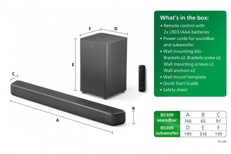 Philips Soundbar TAB5309/10 Philips