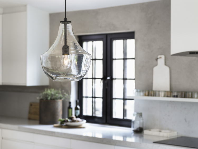 PR Home Taklampa Hamilton Clear/black 30cm PR Home