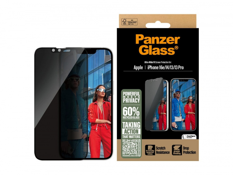 PanzerGlass Iphone 16e /14/13/13 Pro Uwf Privacy W. Ali