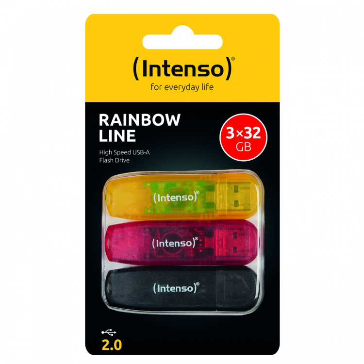 Intenso Rainbow Line 32GB Triple pack Intenso