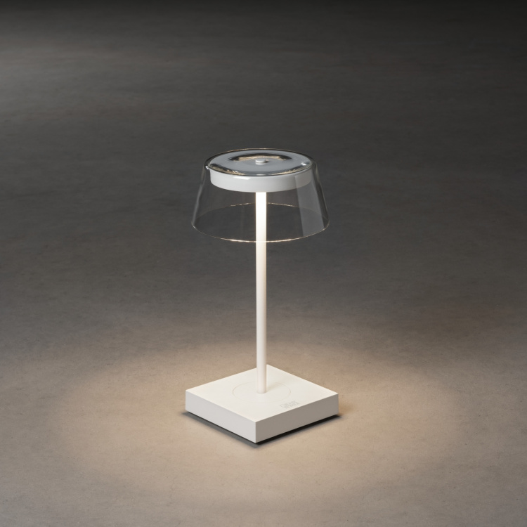 Konstsmide Bordslampa Scilla vit USB Konstsmide
